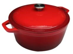 Cast Iron Braadpan ø24cm Rood Gietijzer 4.5Ltr